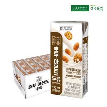 건국두유 호두아몬드 두유 190ml (24팩/48팩/72팩/96팩 선택)
